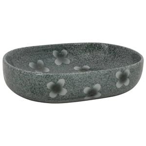 vidaXL Countertop Basin Blue Oval 59x40x14 cm Ceramic