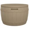 vidaXL 3-in-1 Garden Storage Box Light Brown Polypropylene