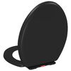 vidaXL Soft-close Toilet Seat with Quick-release Design Black
