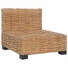 vidaXL Armless Sofa with Cushions Natural Rattan