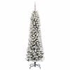 vidaXL Artificial Christmas Tree with 150 LEDs with Stand White 150 cm