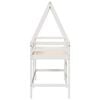 vidaXL Loft Bed with Ladder and Roof without Mattress White 90x200 cm