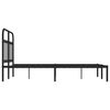 vidaXL Metal Bed Frame without Mattress with Headboard Black 120x200cm