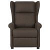vidaXL Recliner Chair Dark Brown Fabric