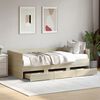 vidaXL Daybed with Drawers without Mattress Sonoma Oak 100x200 cm