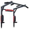 VidaXL Pull Up Bar Dip Station Black and Red 89 x 59 x 70 cm