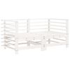 vidaXL 7 Piece Garden Lounge Set White Solid Wood Pine