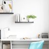 vidaXL Floating Wall Shelf High Gloss Grey 60x23.5x3.8 cm MDF
