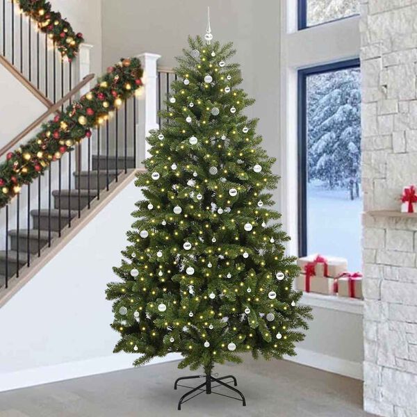 vidaXL Artificial Christmas Tree Green 300 cm PVC and Metal