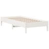 vidaXL Bed Frame without Mattress White 75x190 cm Small Single Solid Wood Pine