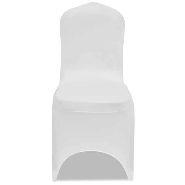 vidaXL Chair Cover Stretch White 30 pcs