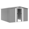 vidaXL Garden Shed 257x298x178 cm Metal Grey