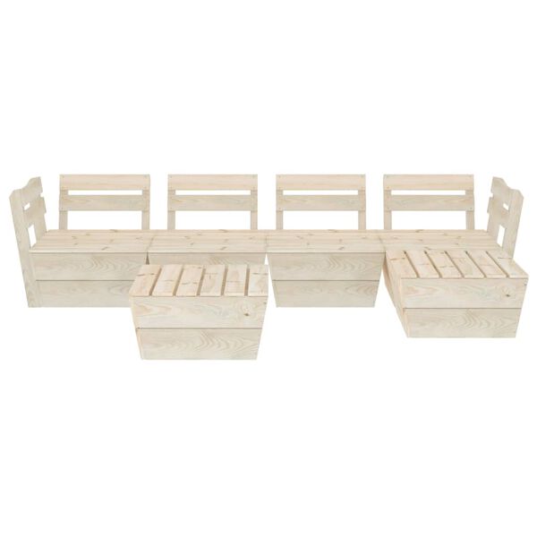 vidaXL 6 Piece Garden Pallet Lounge Set Impregnated Spruce Wood