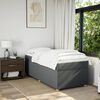 vidaXL Box Spring Bed with Mattress Dark Grey 90x200 cm Fabric