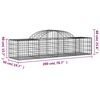 vidaXL Arched Gabion Baskets 8 pcs 200x50x40/60 cm Galvanised Iron