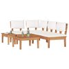 vidaXL Garden Sofa Set 4 pcs Brown and Cream