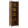 vidaXL Book Cabinet 55.5 x 33 x 174 cm Engineered Wood Smoked Oak