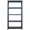 vidaXL Storage Shelf Rack Black 250 kg 80x40x180 cm Plastic