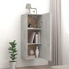 vidaXL Wall Cabinet Concrete Grey 34.5x34x90 cm Engineered Wood