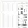 vidaXL Garden Fence 3 pcs White 170 x 190 cm Powder-Coated Steel