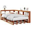 vidaXL Bookcase Bed without Mattress Wax Brown 120x190cm Solid Wood Pine