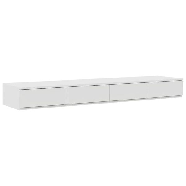 vidaXL Bed Drawers White 150 x 36.5 x 16.5 cm Engineered Wood