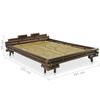 vidaXL Bed Frame without Mattress Dark Brown Bamboo 140x200 cm