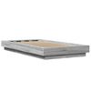 vidaXL Bed Frame with LED Lights without Mattress Grey Sonoma 90x200cm