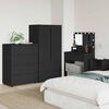vidaXL Storage Cabinets 2 pcs Black 80 x 48 x 105 cm Engineered Wood