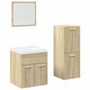 vidaXL 4 Piece Bathroom Furniture Set Sonoma Oak Engineered Wood