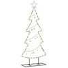 vidaXL Metal Christmas Tree with Stand Black 125 cm Steel