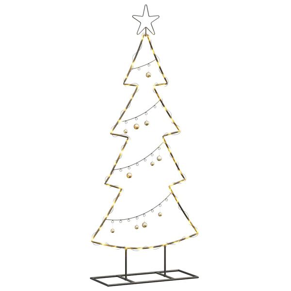 vidaXL Metal Christmas Tree with Stand Black 125 cm Steel