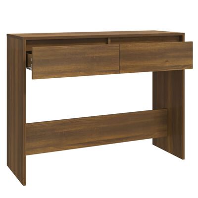 vidaXL Console Table Brown Oak 100x35x76.5 cm Engineered Wood