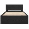 vidaXL Bed Frame Black Oak 203 x 104 x 70 cm Engineered Wood