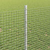 vidaXL Fence with Post Silver 0.8 x 25 m Steel