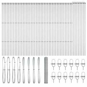vidaXL Hexagonal Fence Ground Fix 100 x 1.4 m Galvanised Steel Silver