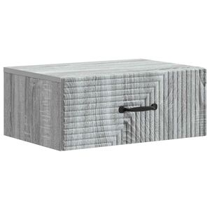 vidaXL Wall-Mounted Bedside Cabinet Grey Sonoma 49 x 34.5 x 20 cm