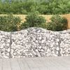 vidaXL Arched Gabion Baskets 9 pcs 200x50x100/120 cm Galvanised Iron