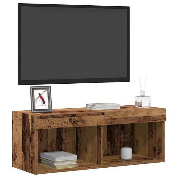 vidaXL TV Cabinet Set 2 pcs Old wood 80 x 30 x 30 cm Engineered Wood