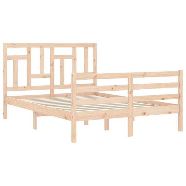 vidaXL Bed Frame without Mattress 140x190 cm Solid Wood