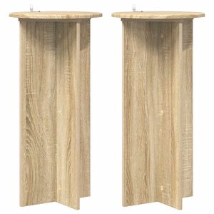 vidaXL Plant Stand 2 pcs Sonoma Oak 40 x 40 x 80 cm Engineered Wood