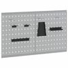 vidaXL Tool Wall Panel 2 pcs Grey 100 x 1 x 60 cm Steel