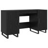 vidaXL Desk Black oak Engineered wood 140 x 50 x 75 cm