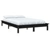 vidaXL Bed Frame without Mattress Black 200x200 cm Solid Wood