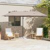 vidaXL Garden Cantilever Parasol Taupe 372 x 198 x 243 cm