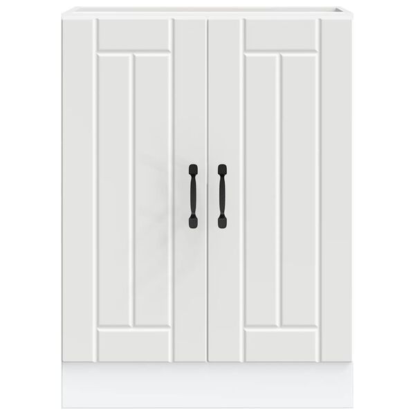 vidaXL Sink Base Cabinet Lucca White Engineered Wood