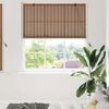 vidaXL Roller Blind with Curtains Manual Brown 140 x 160 cm Bamboo