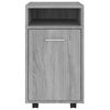 vidaXL Side Cabinet with Wheels Grey Sonoma 33x38x60 cm Engineered Wood