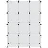 vidaXL Storage Cube Organiser with 12 Cubes Transparent PP