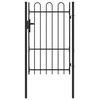 vidaXL Fence Gate BOXTEL 103 x 200 cm Powder-Coated Steel Grey